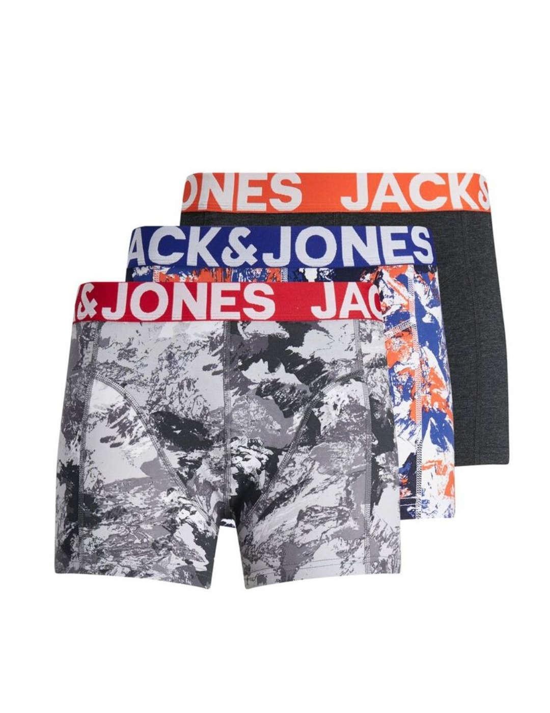 Íntimo Jack&Jones pack3 Trunks estampado hombre