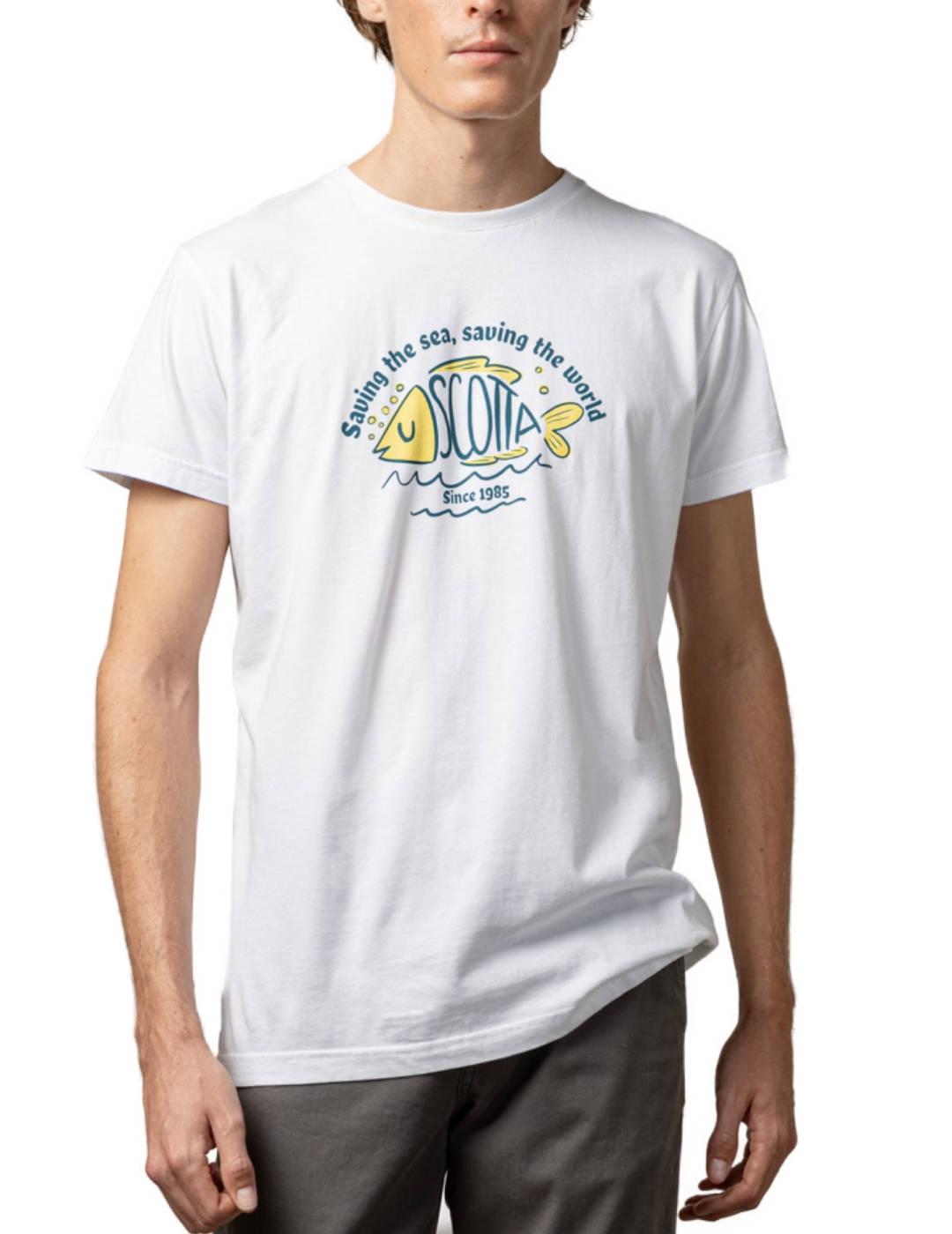Camiseta Scotta Fish organic blanco para hombre-NE