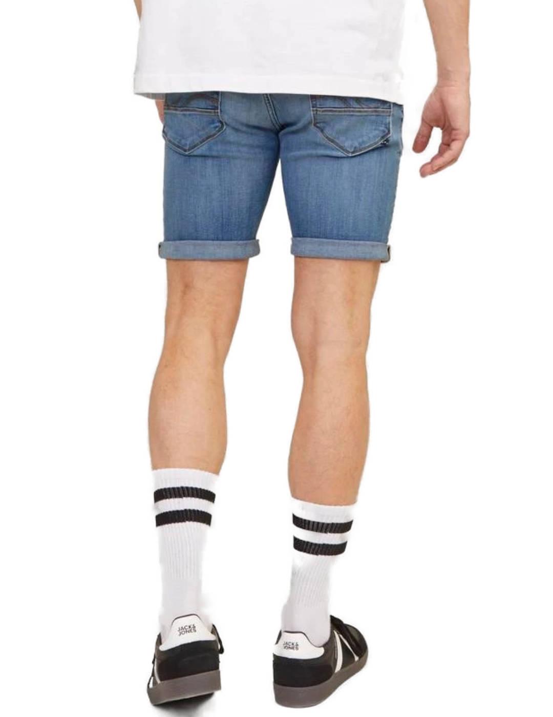 Shorts Jack&Jones Rick azul medio con dobladillo de hombre