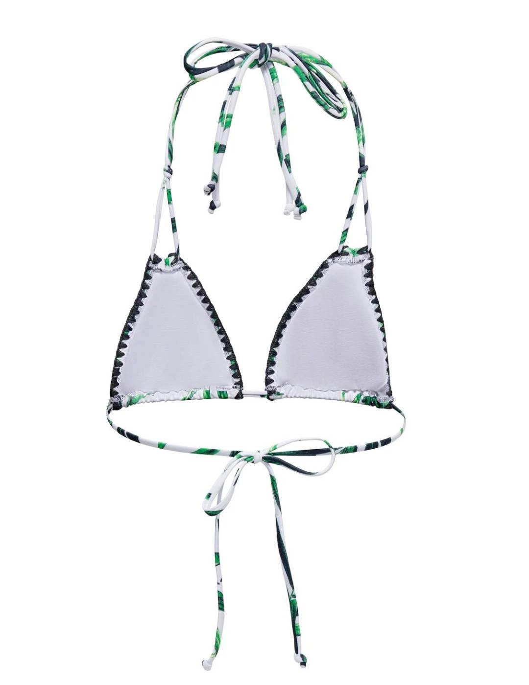 Bikini  Only Tricia top verde de triángulo para mujer