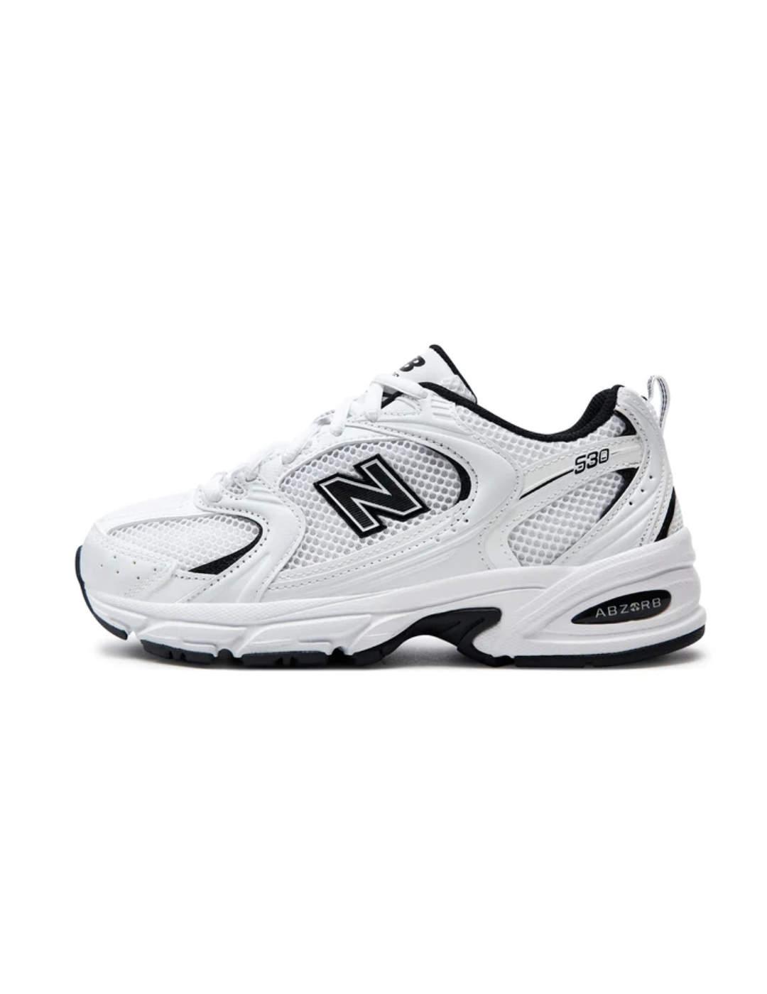 Zapatillas New Balance 530 blanco y negro unisex