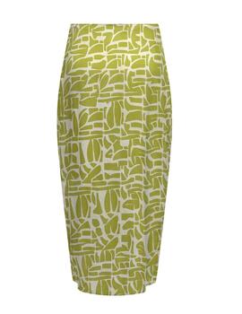 Falda de tela Only Dahlia midi verde estampado de mujer