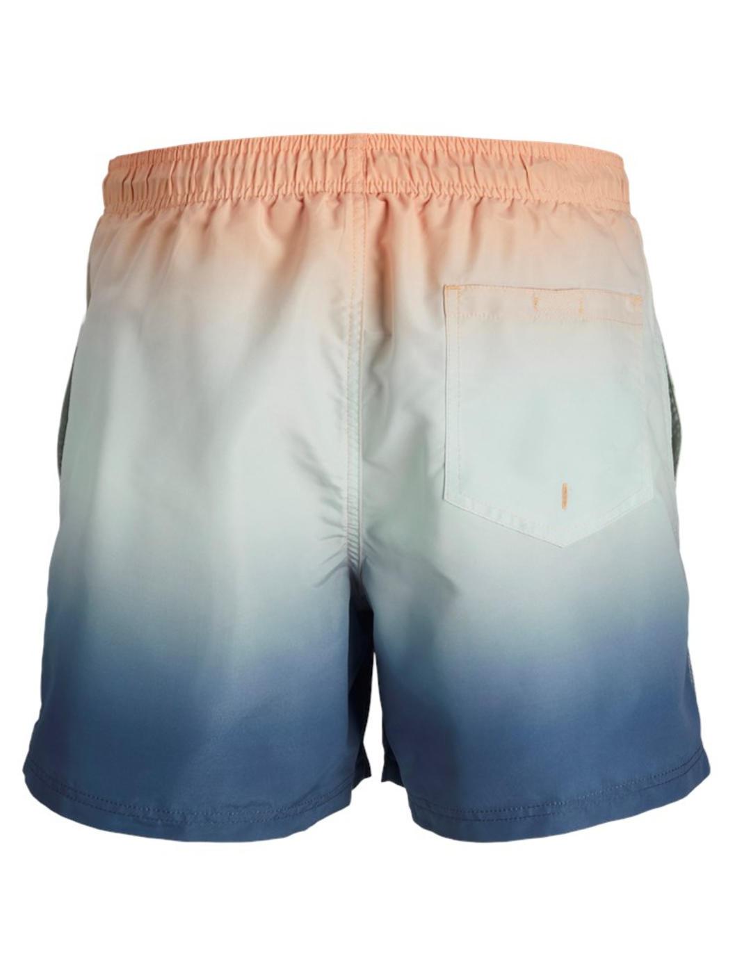 Bañador Jack&Jones Fiji degradado azul/naranja para hombre