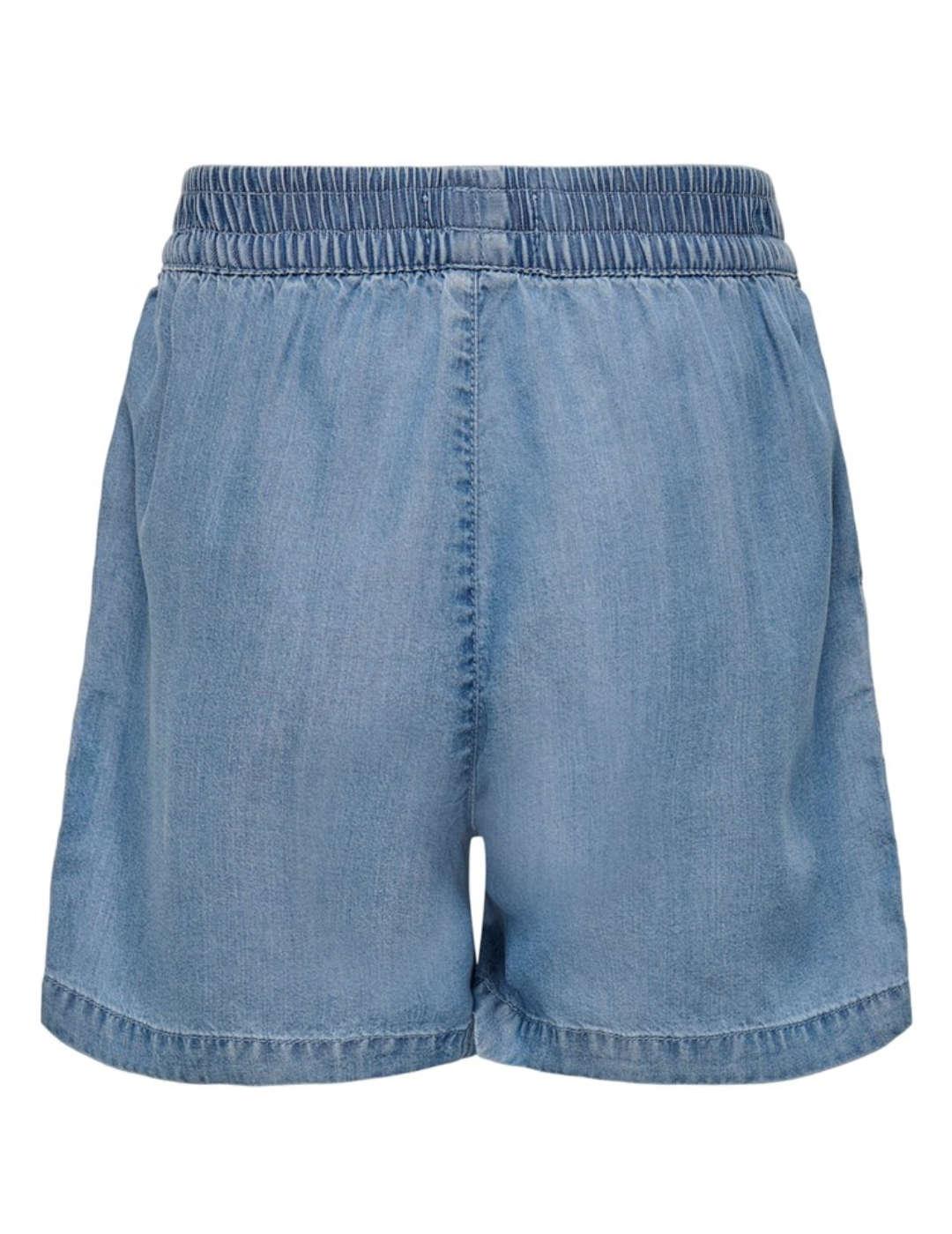 Short Only Kids Pema tencel azul claro regular para niña