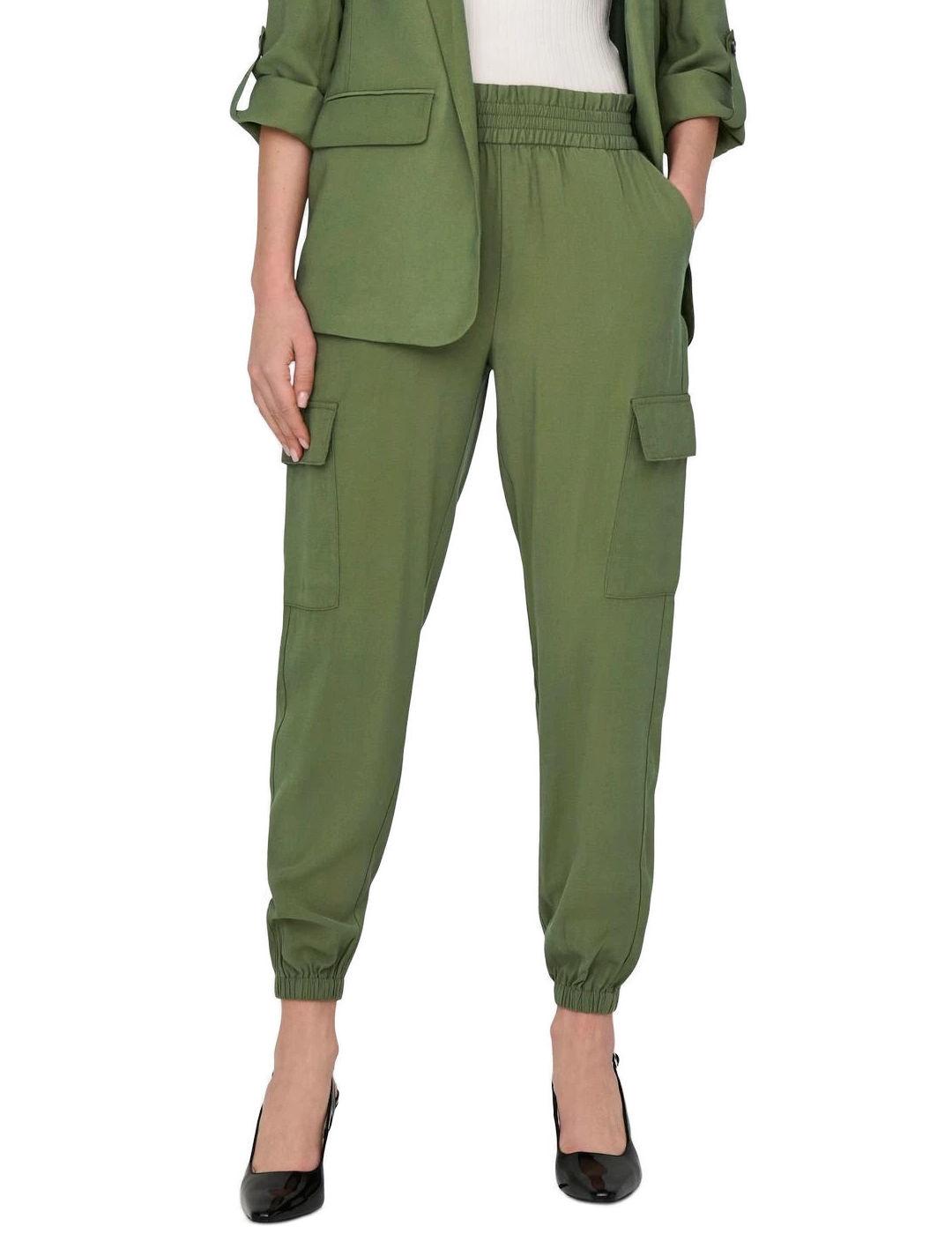 Pantalón Only Aris cargo verde para mujer