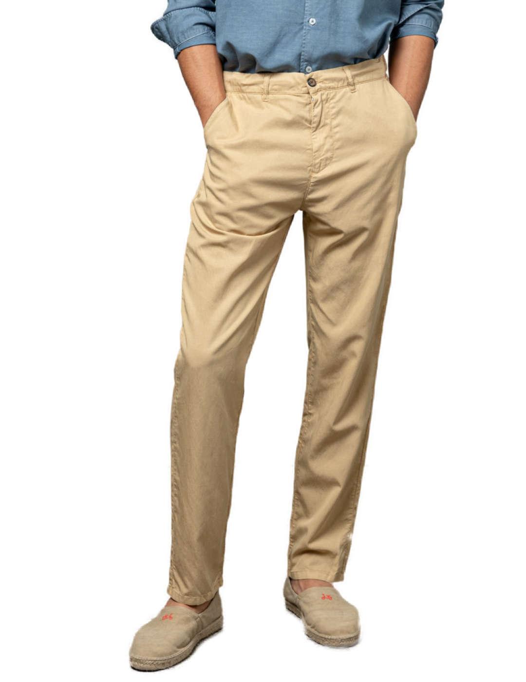 Pantalón Scotta Jogging Garment beige de lino para hombre