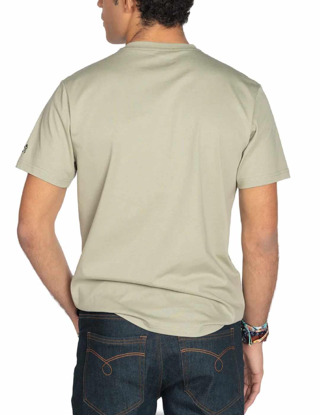 Camiseta Harper&Neyer Usa verde manga corta de hombre