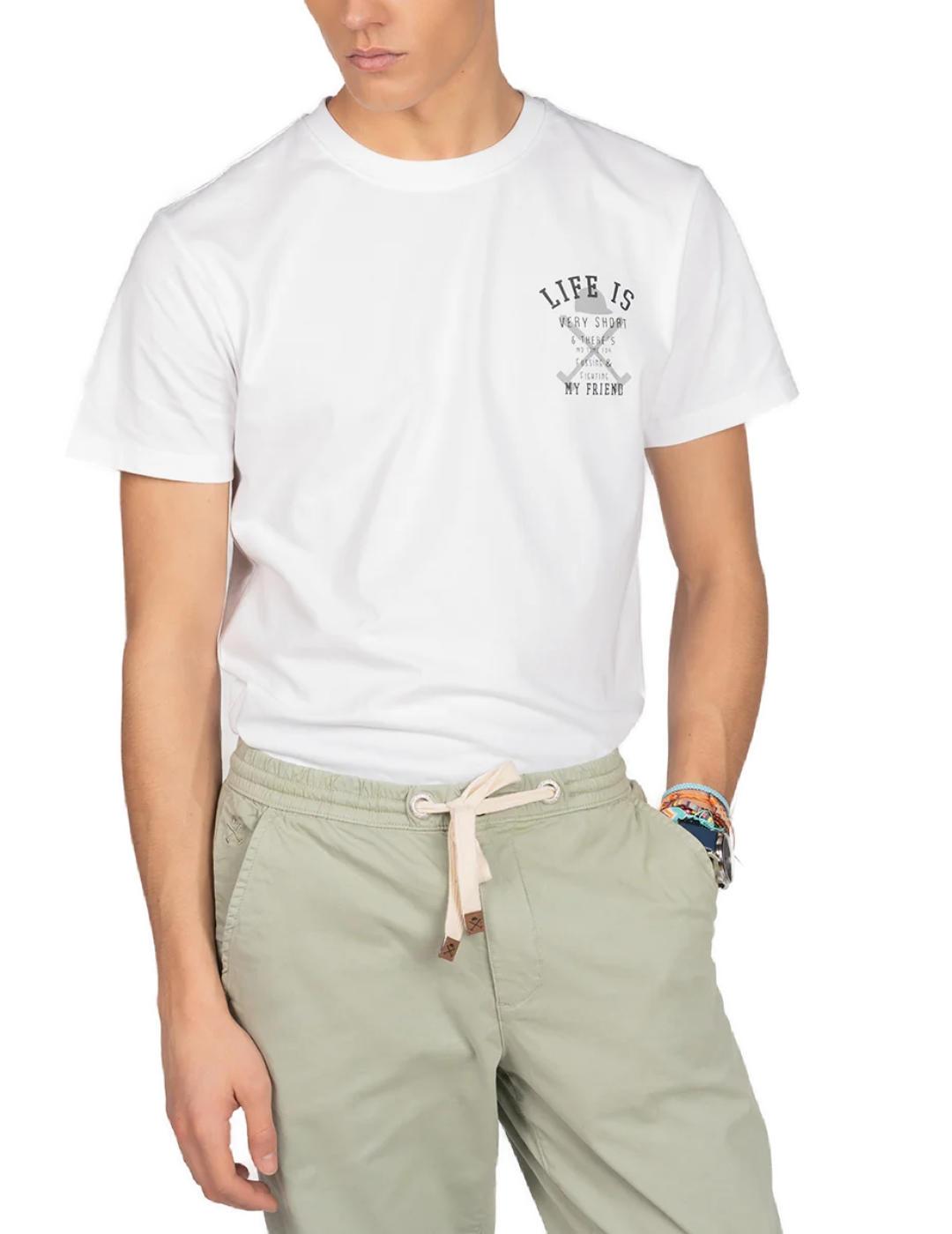 Camiseta Harper Life blanco manga corta para hombre