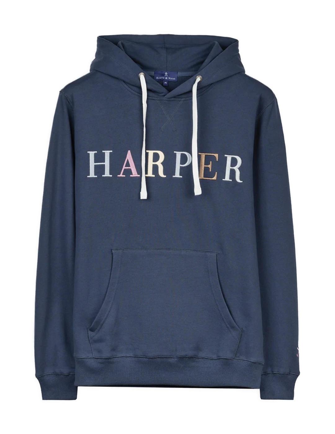 Sudadera Harper Yatch Club marino con capucha para hombre