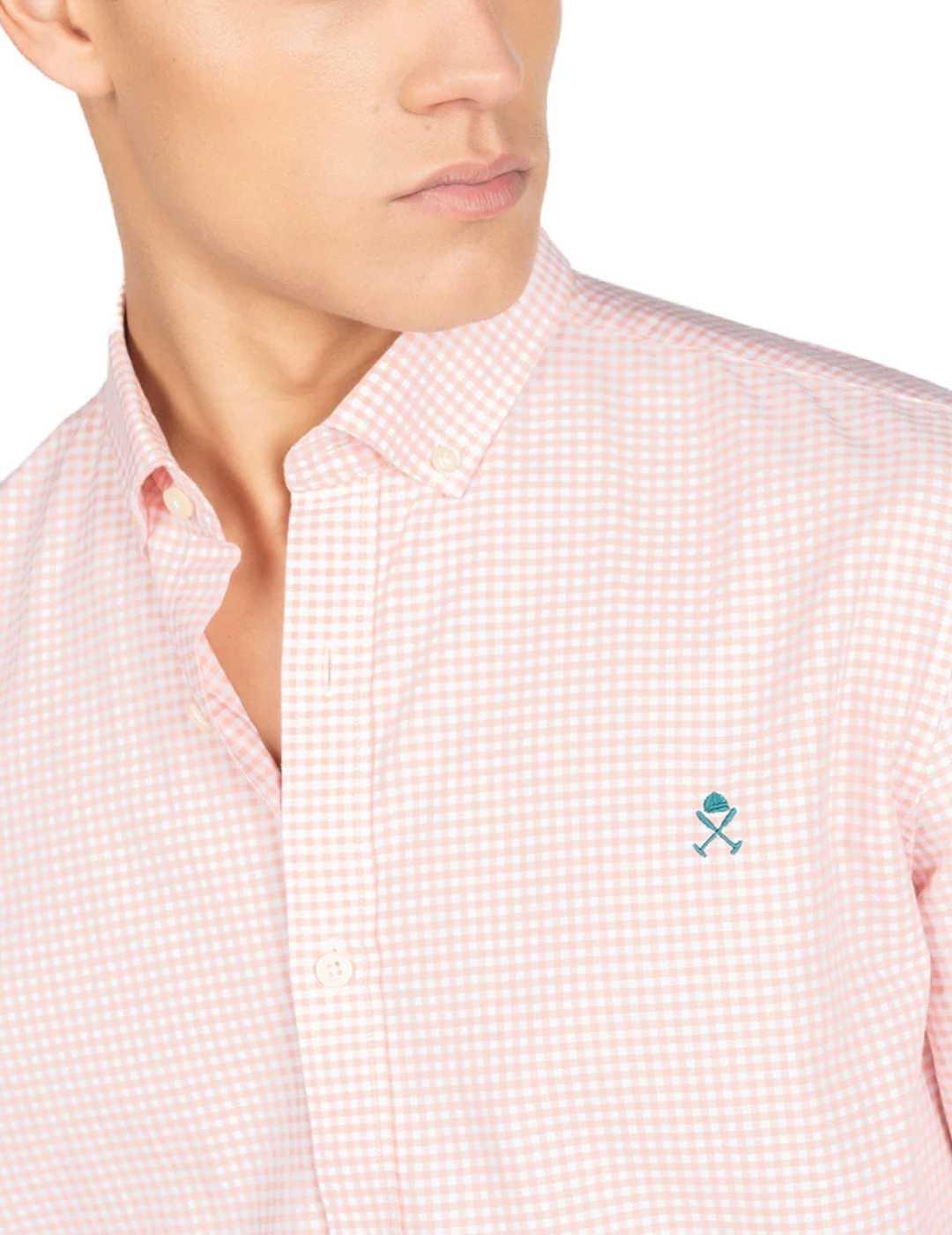 Camisa Harper Amberes rosa cuello americano para hombre