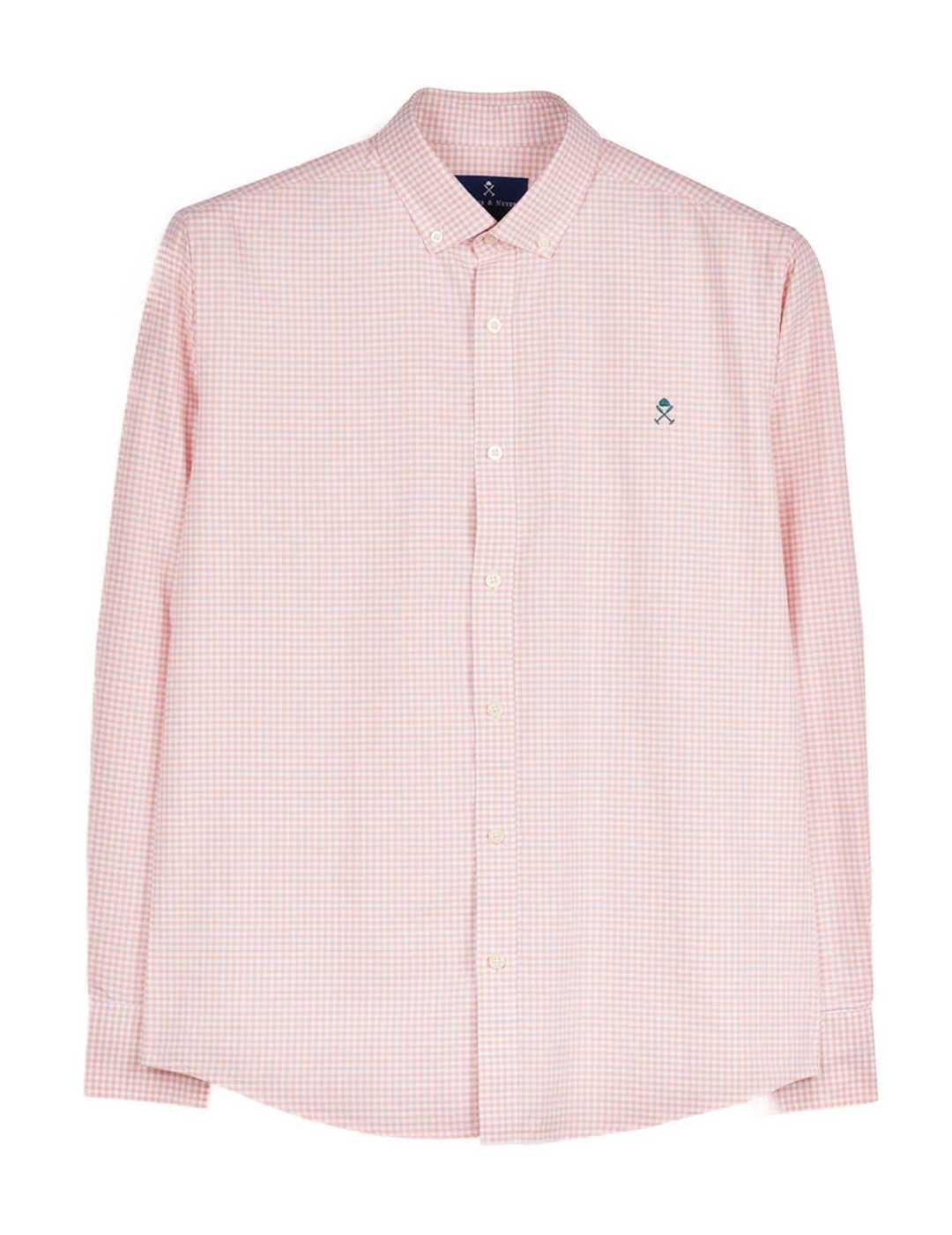 Camisa Harper Amberes rosa cuadro vichy para hombre