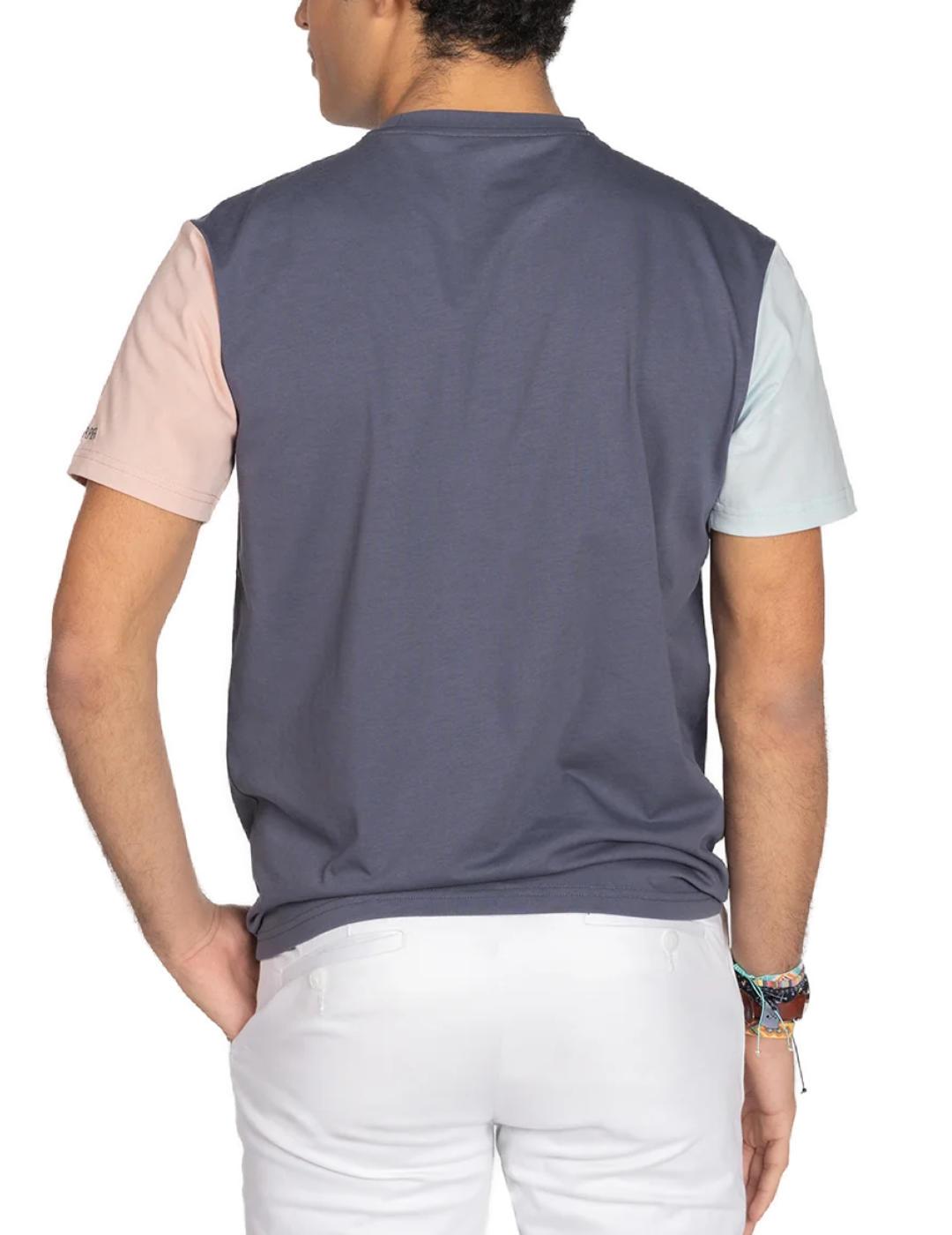Camiseta Harper Beach marino mangas de color para hombre