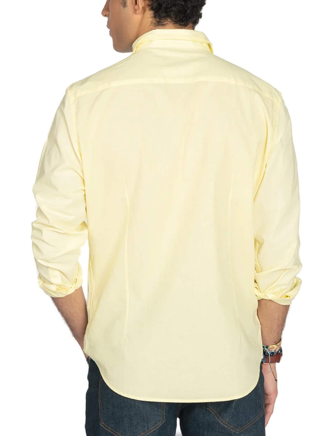 Camisa Harper Florida amarilla manga larga para hombre