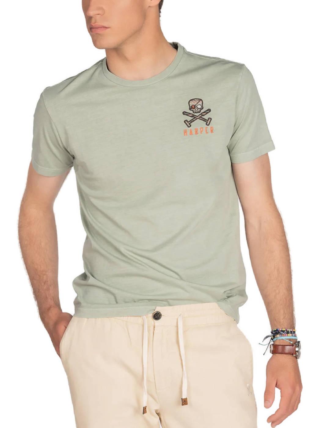 Camiseta Harper&Neyer Hurricane verde manga corta de hombre