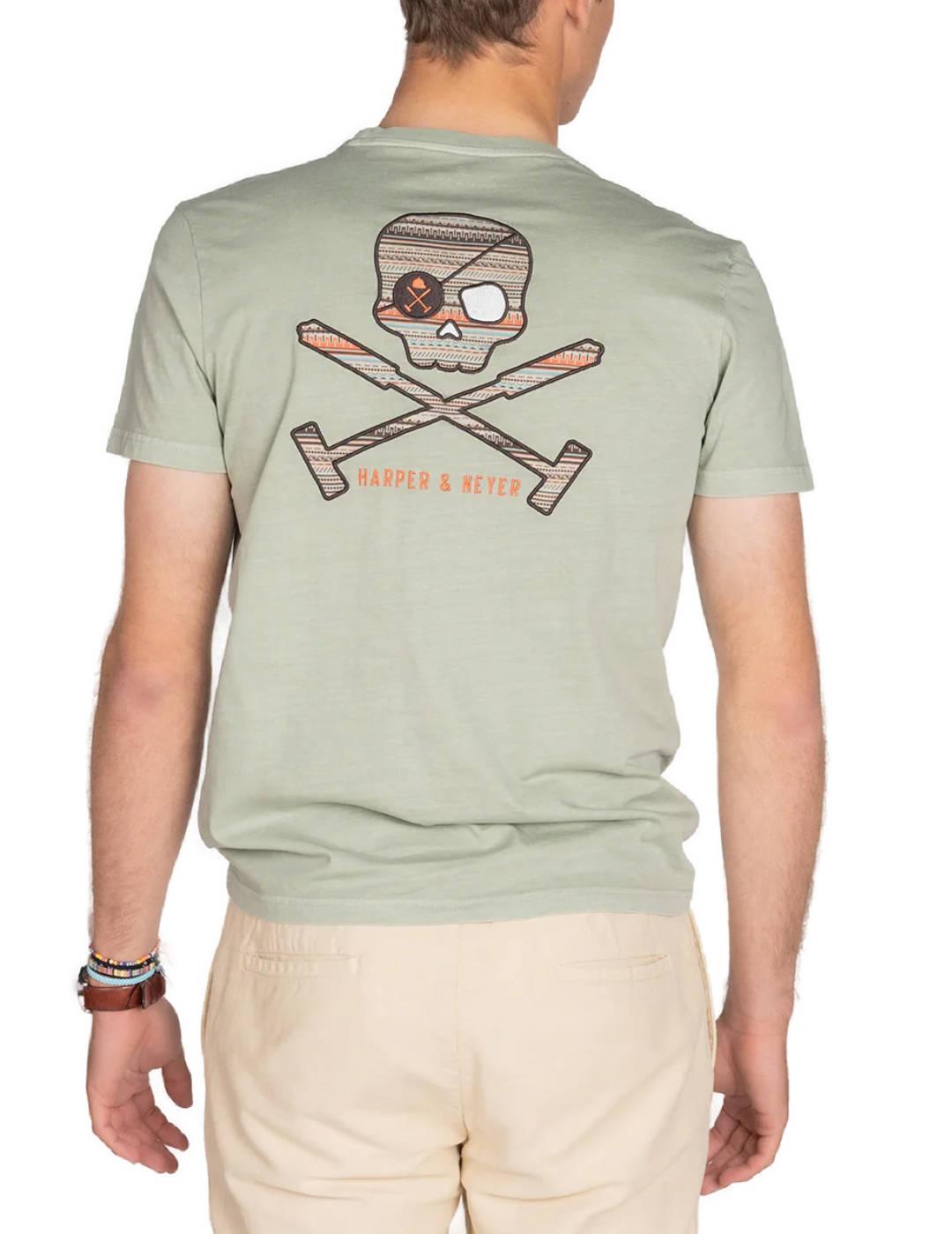 Camiseta Harper&Neyer Hurricane verde manga corta de hombre