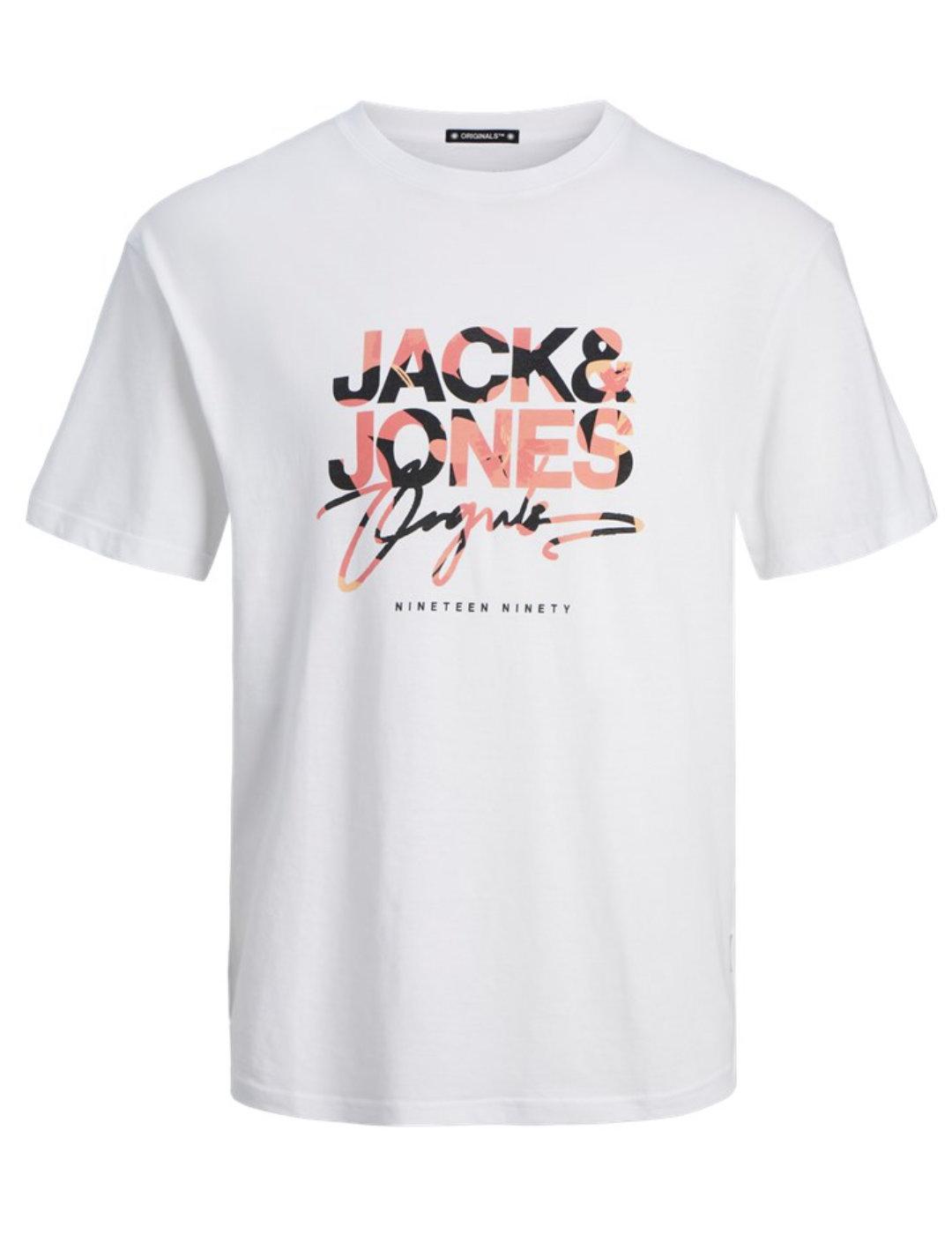 Camiseta Jack&Jones Aruba blanca manga corta para hombre