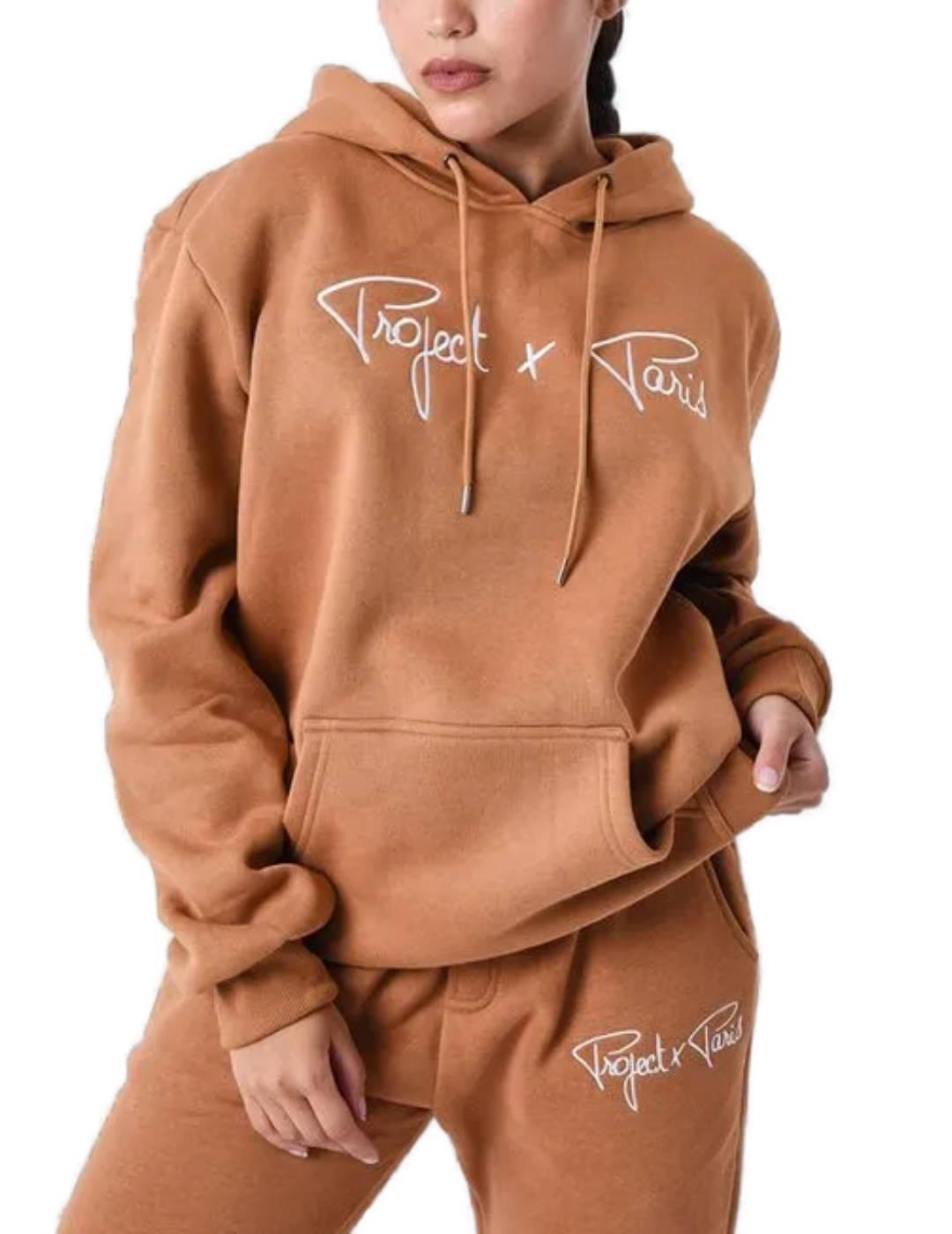 Sudadera ProjectxParis camel con capucha unisex