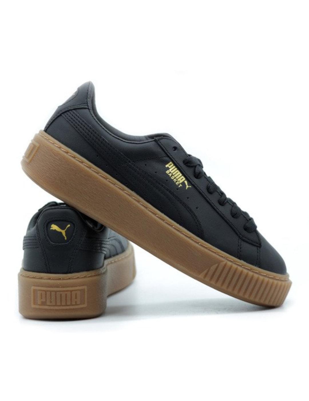 Zapatillas Puma Basket negro plataforma para mujer