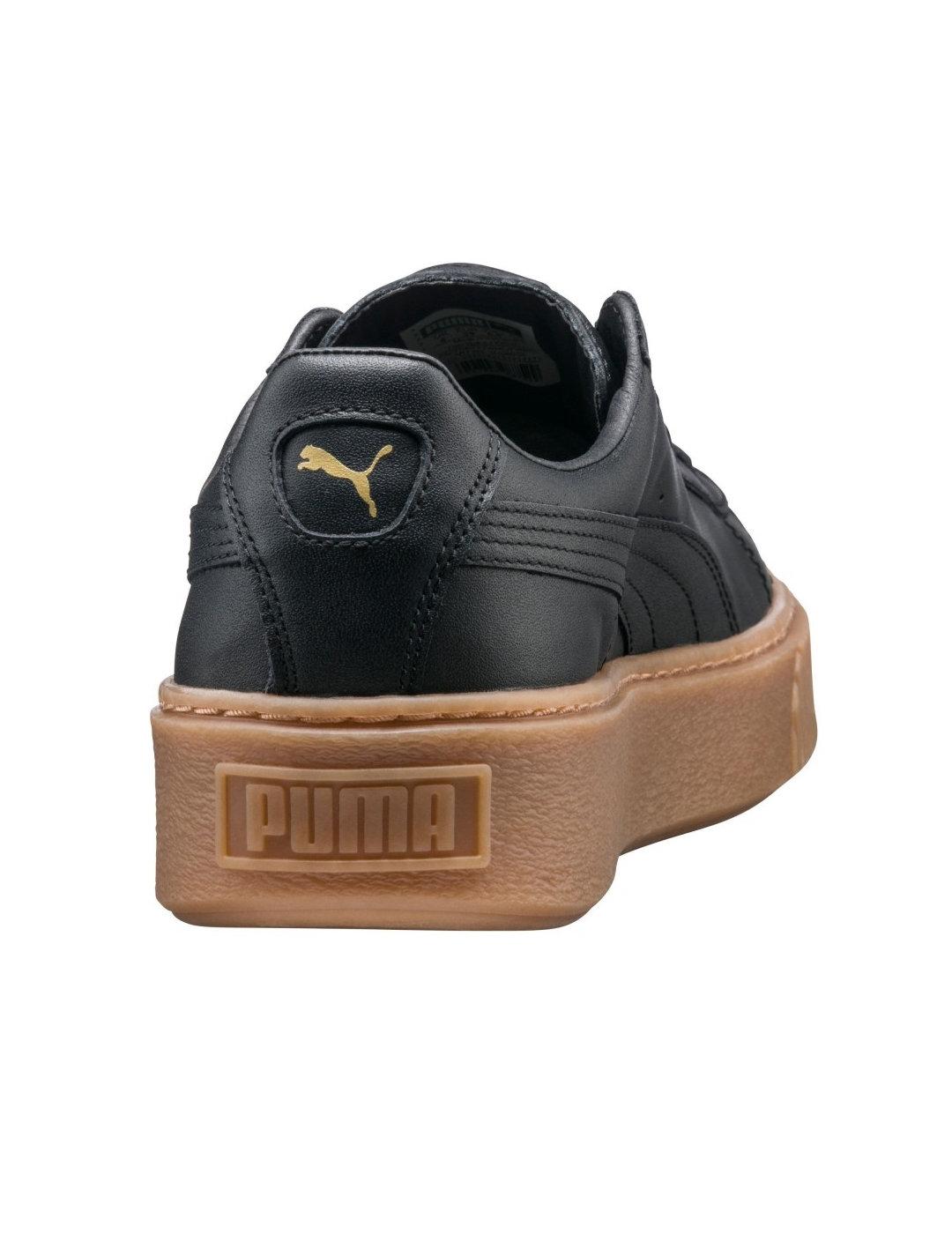 Zapatillas Puma Basket negro plataforma para mujer