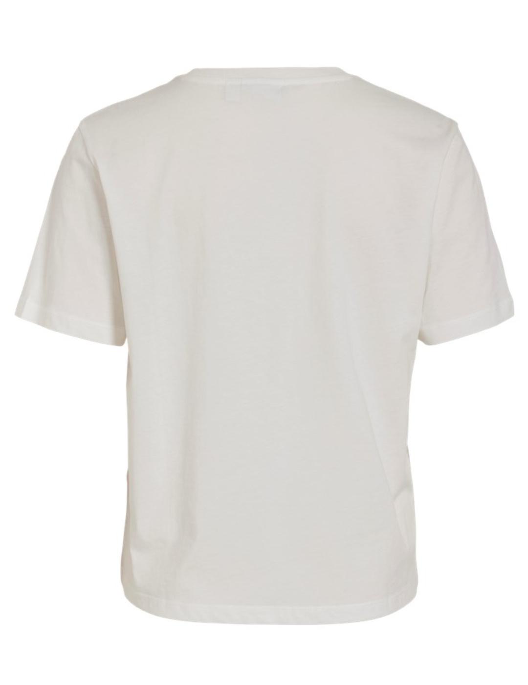 Camiseta Vila Bil blanca letra Lemon manga corta para mujer