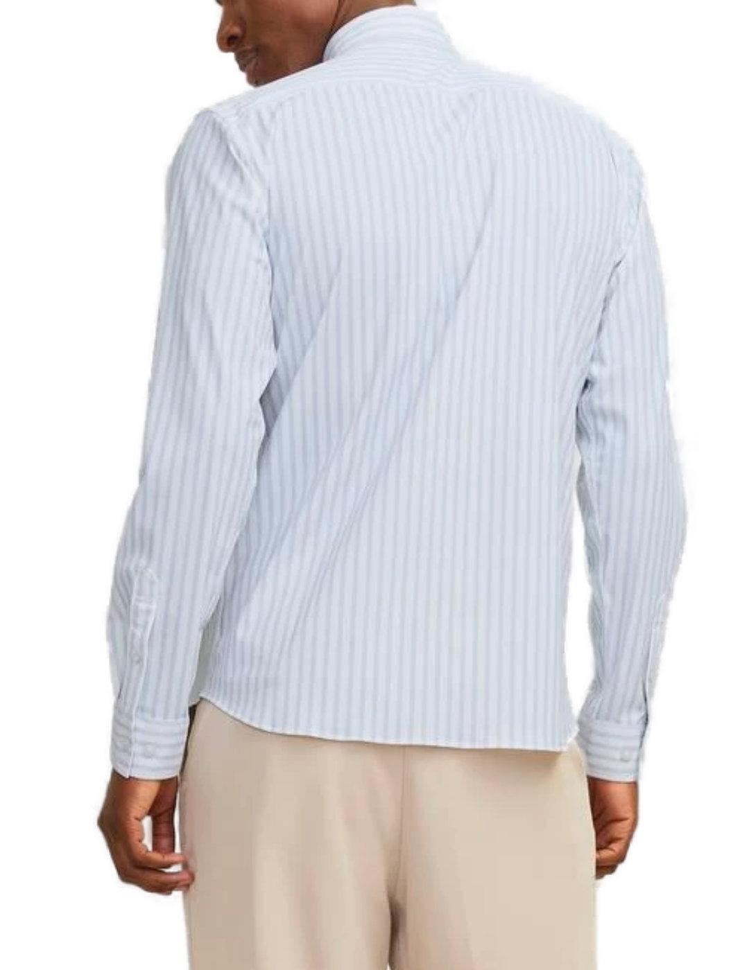 Camisa Jack&Jones Active celeste con rayas para hombre