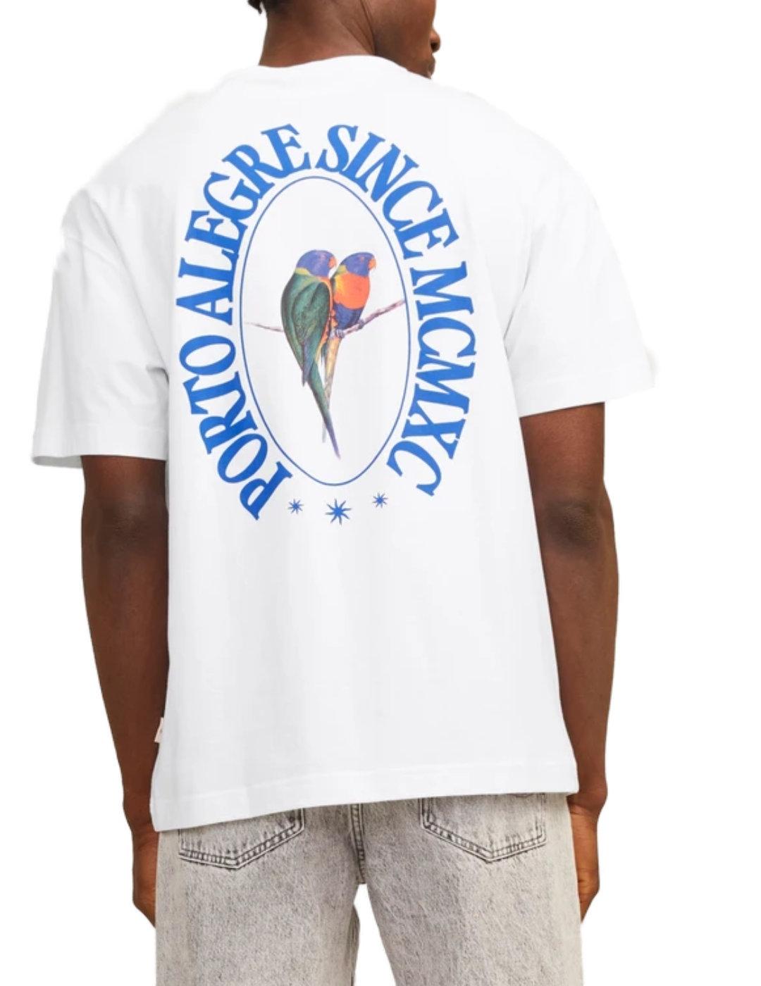 Camiseta Jack&Jones Mykonos blanco manga corta para hombre