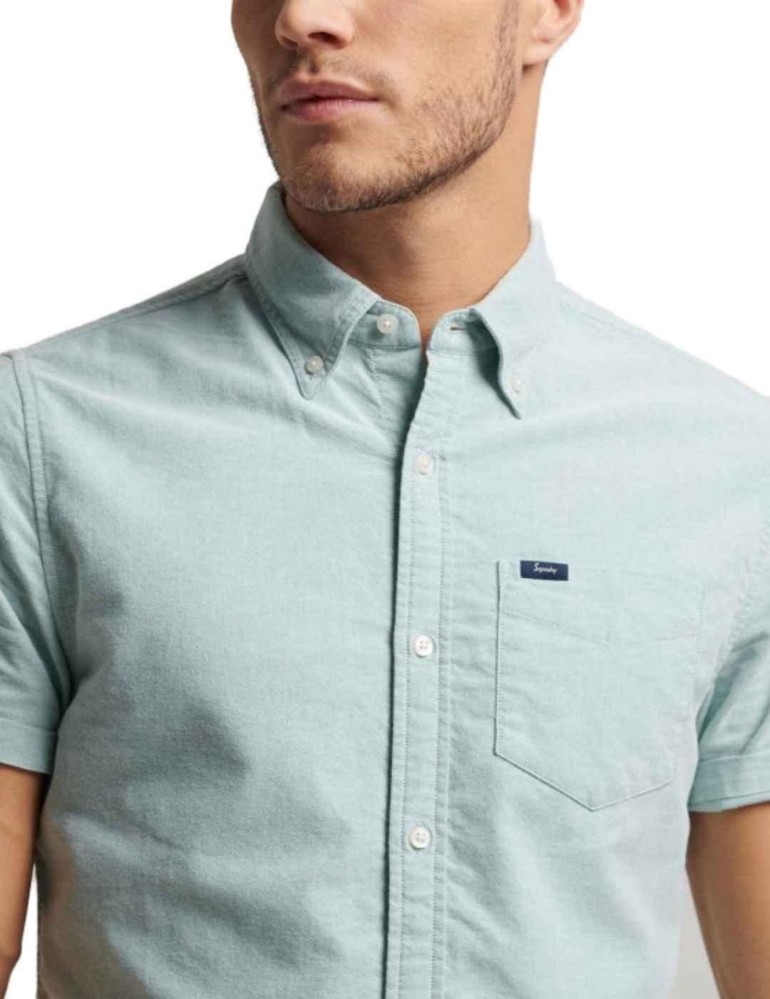 Camisa Superdry Vintage oxford verde manga corta hombre