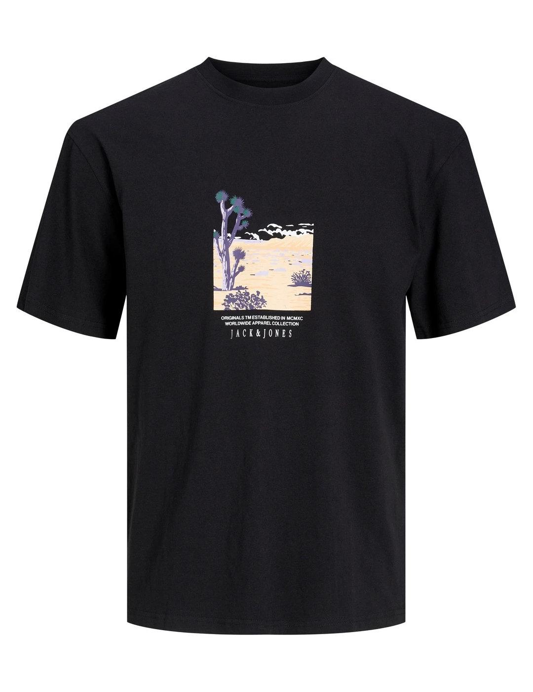 Camiseta Jack&Jones Lucca negro manga corta  para hombre