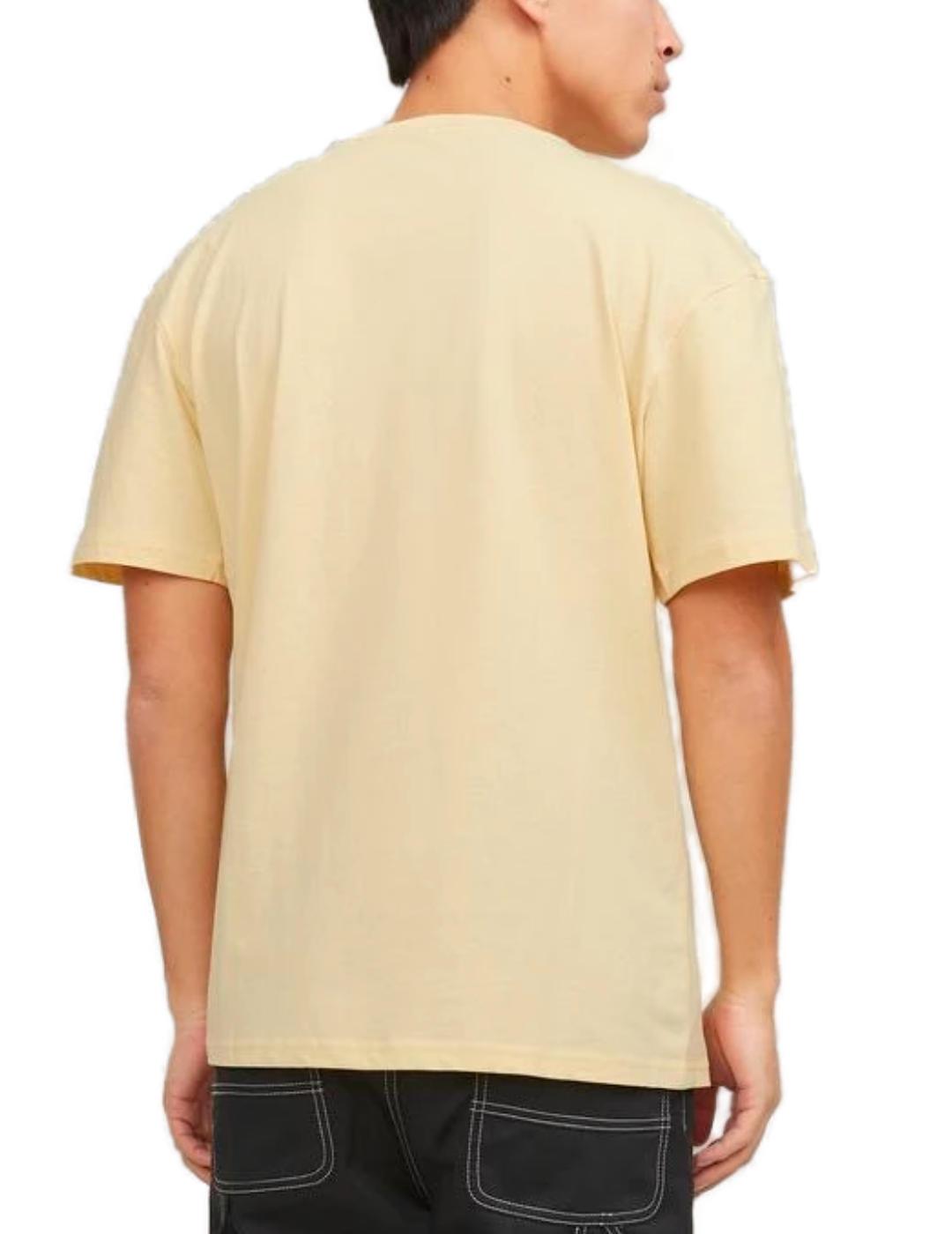 Camiseta Jack&Jones Lucca amarillo manga corta para hombre