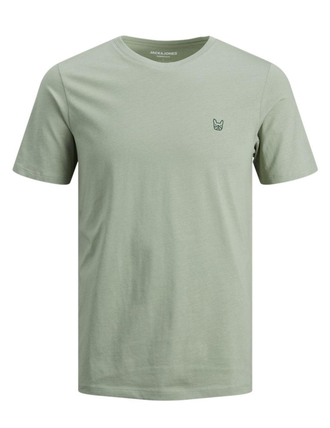 Camiseta Jack&Jones Logo verde manga corta para hombre
