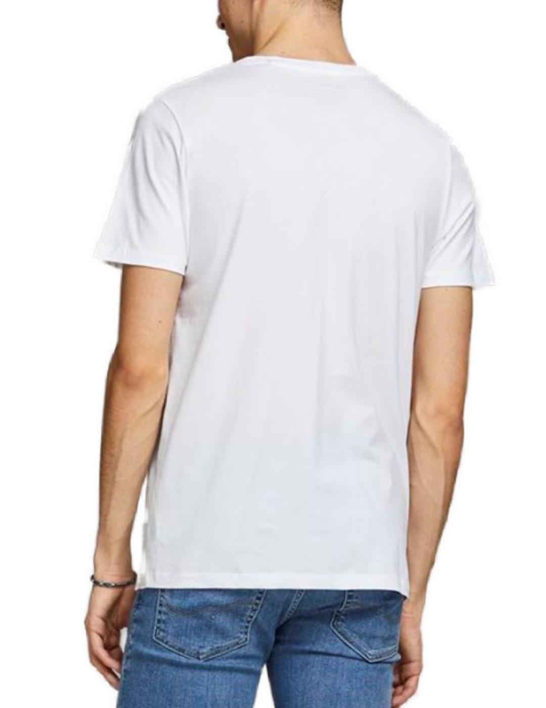 Camiseta Jack&Jones Logo blanca manga corta para hombre