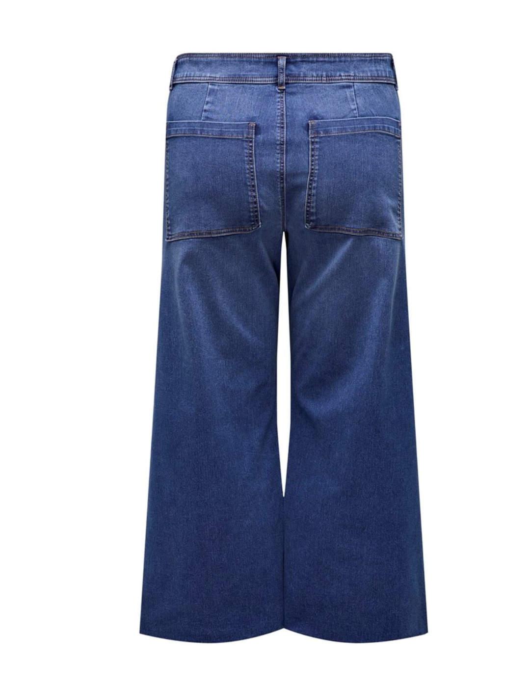 Pantalón vaquero Only Carmakoma Sylvie crop azul mujer