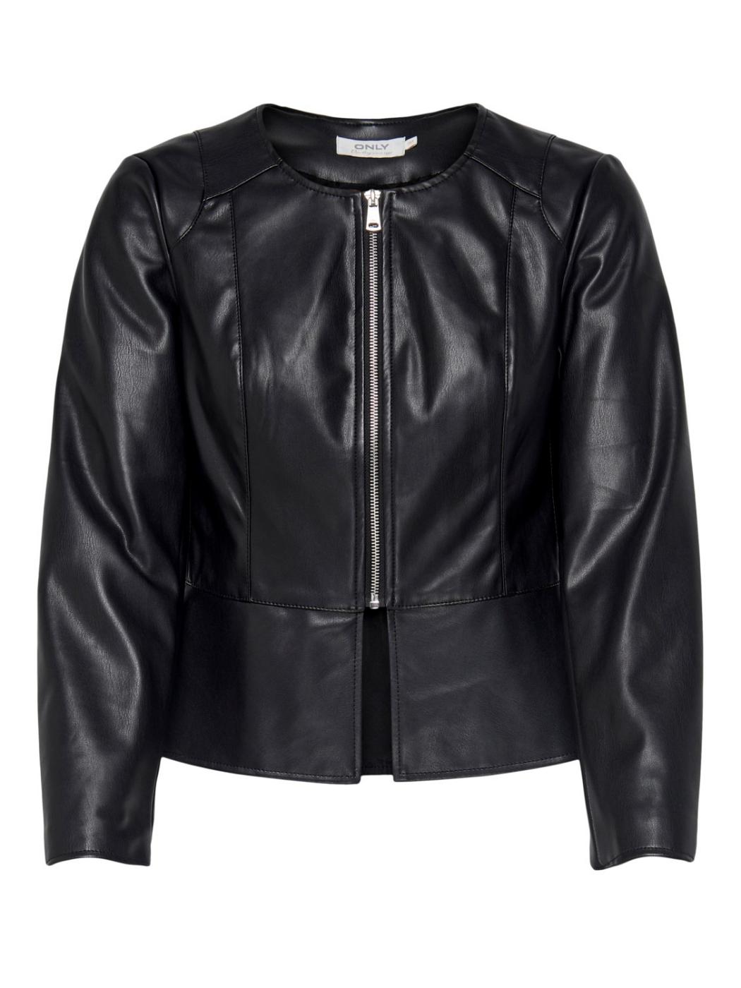 ONLJOSIE FAUX LEATHER JACKET BLACK-W