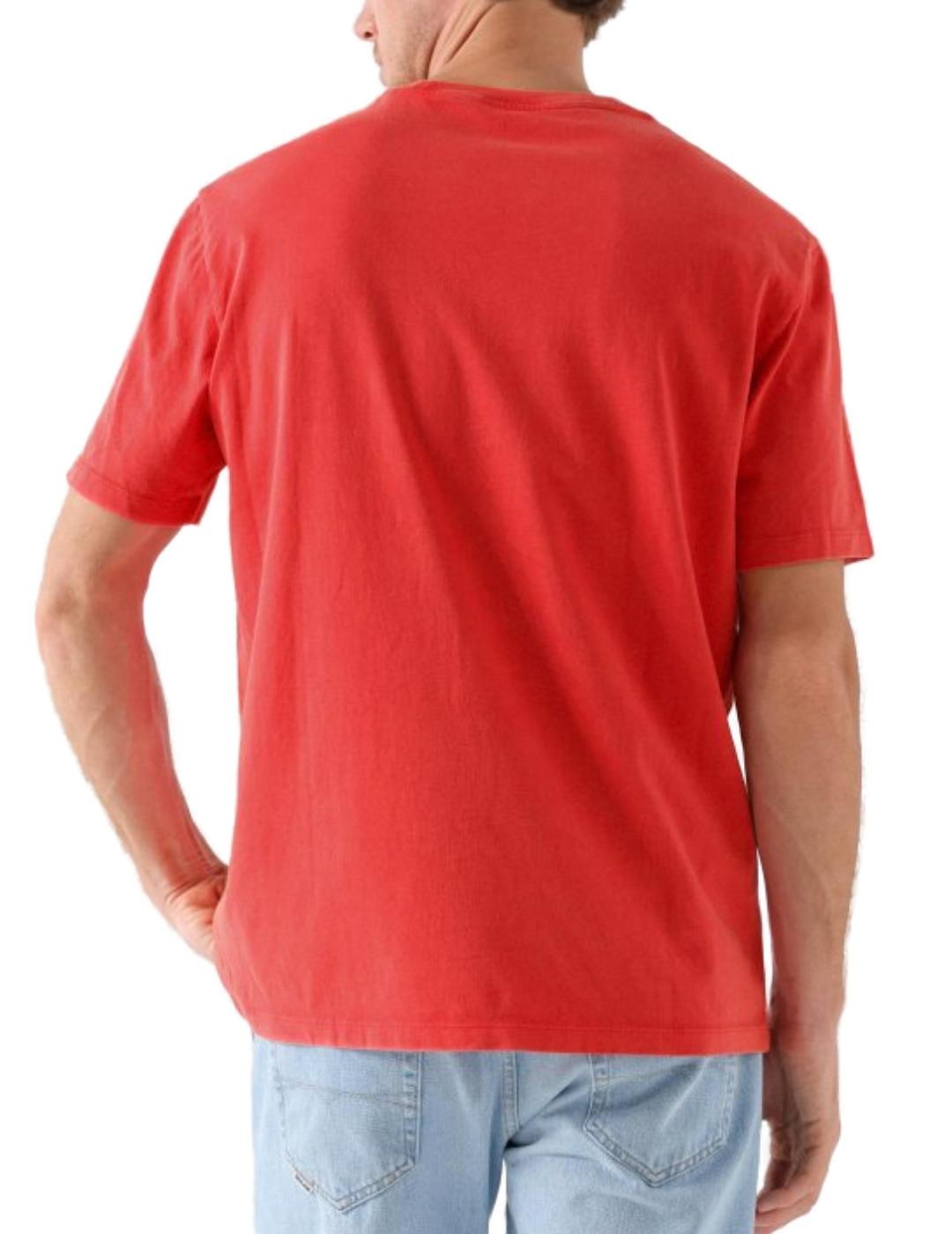 Camiseta Salsa coral con logo manga corta para hombre