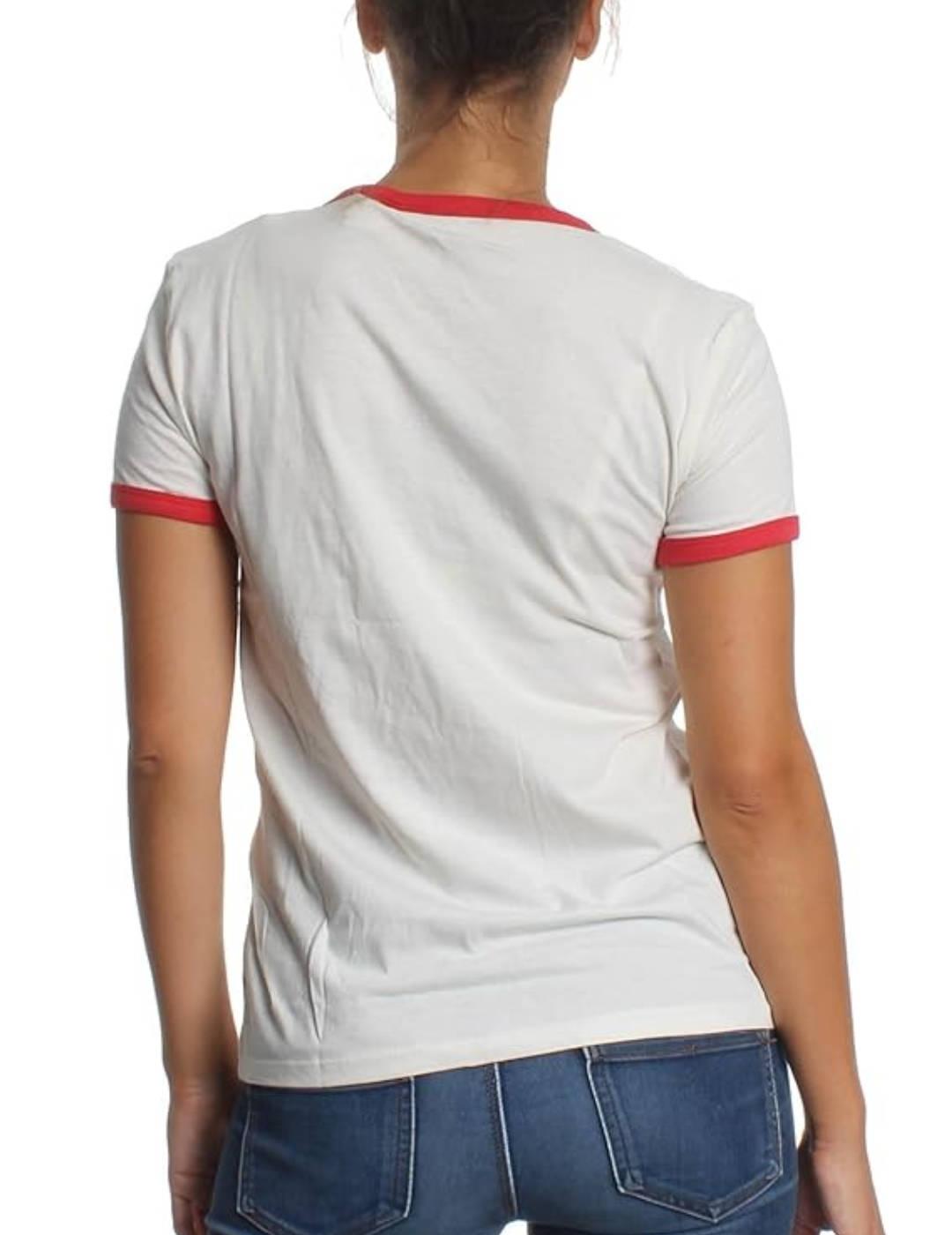 Camiseta Levi´s Perfect Ringer blanco y rojo para mujer