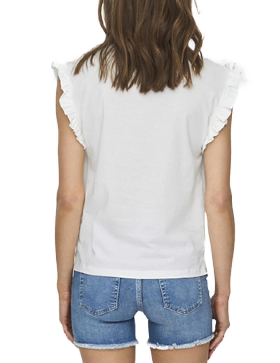 Camiseta Only Filippa blanco manga corta para mujer