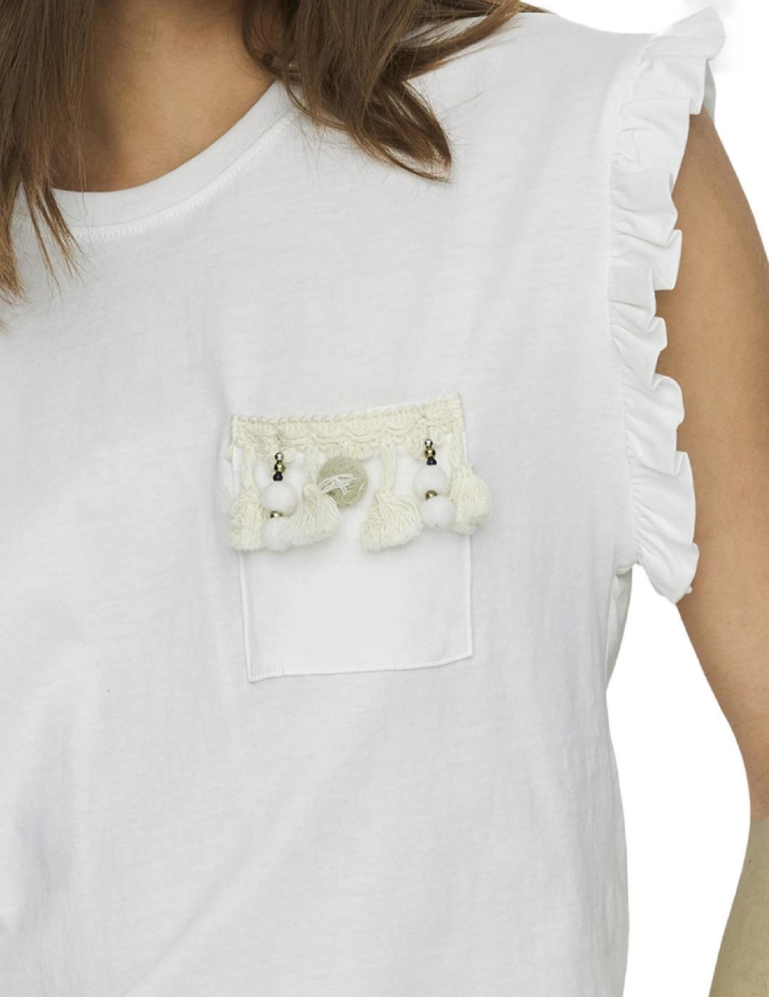 Camiseta Only Filippa blanco manga corta para mujer
