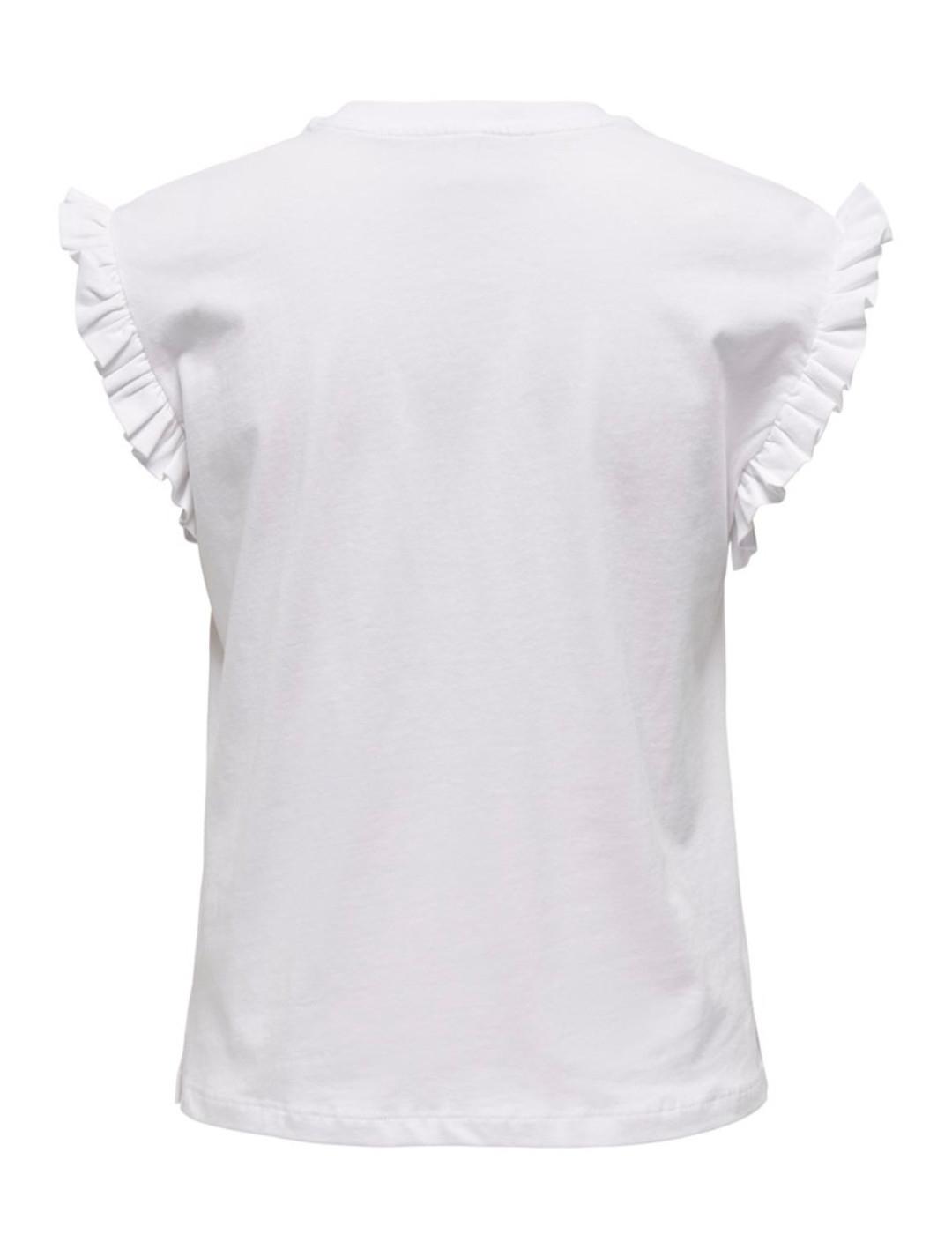 Camiseta Only Filippa blanco manga corta para mujer