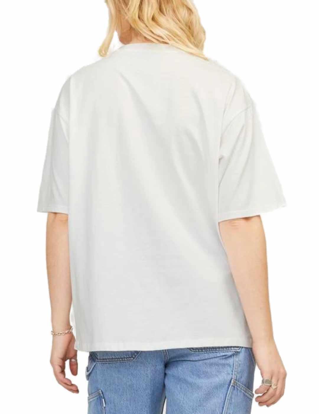 Camiseta JJXX Paige blanca manga 3/4 para mujer