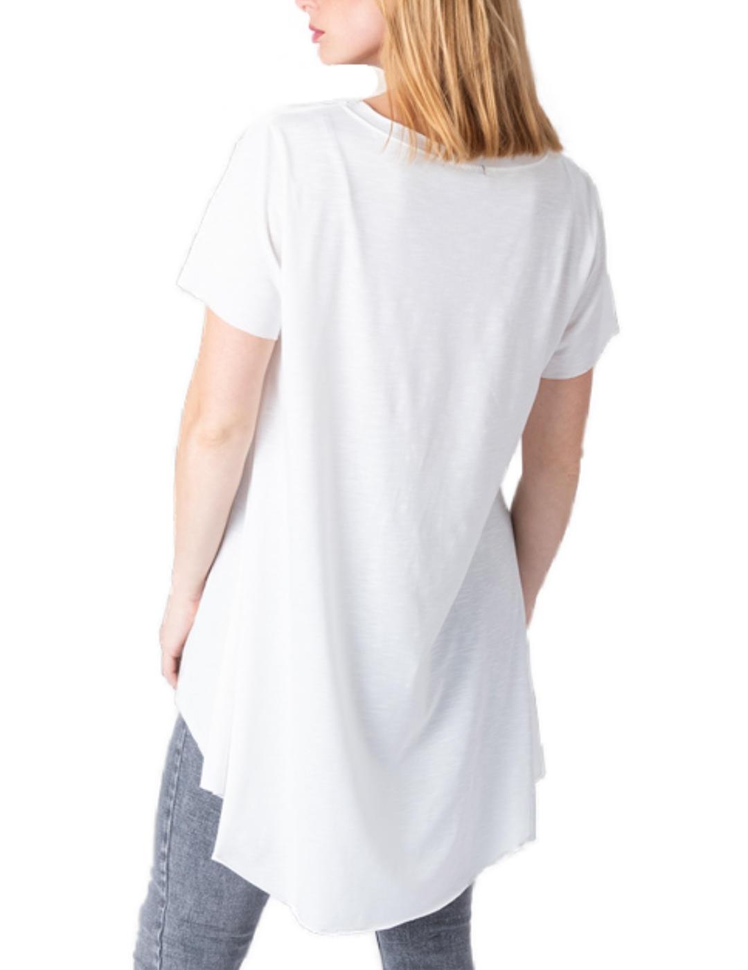Camiseta Animosa Aloha Hawaii blanco manga corta para mujer