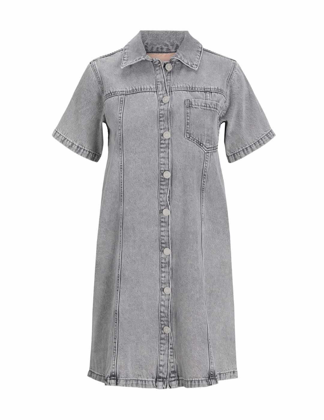 Vestido JJXX Amor denim gris corto para mujer