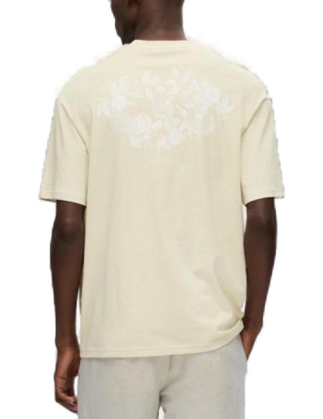 Camiseta Selected Corby beige claro manga corta para hombre