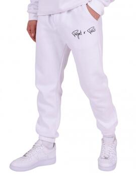 Pantalón jogger ProjectxParis blanco logo negro unisex