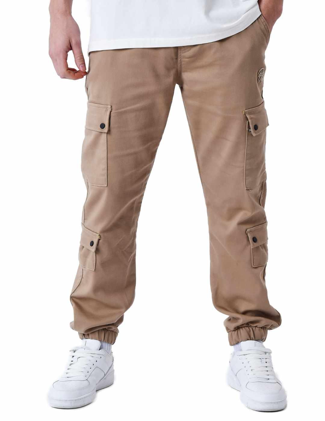 Pantalón cargo ProjectxParis camel doble bolsillo de hombre