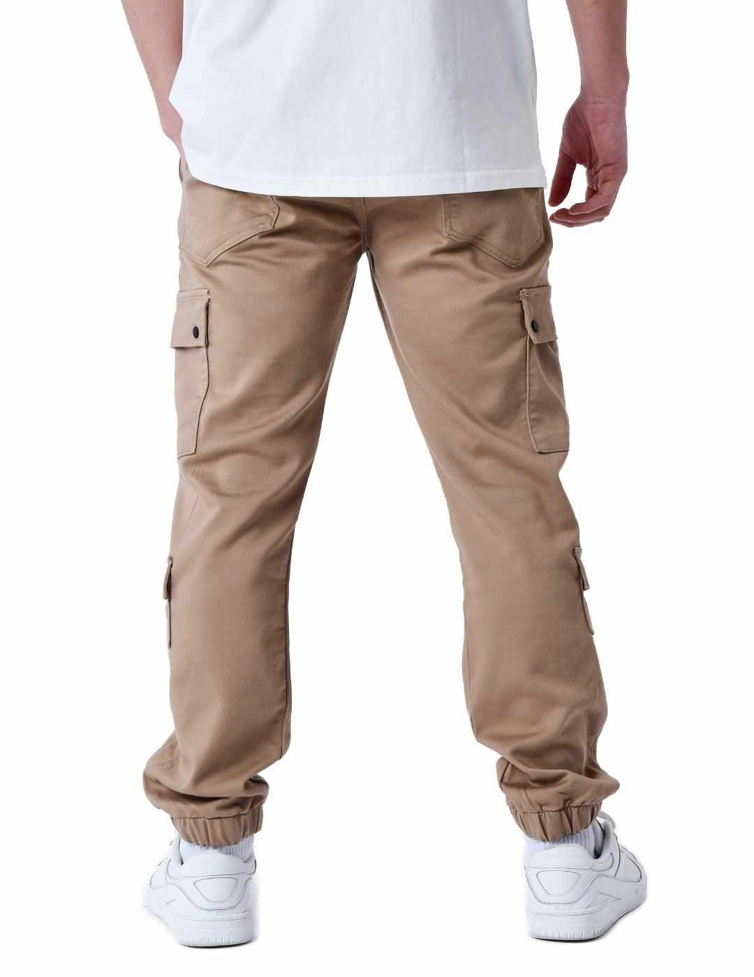 Pantalón cargo ProjectxParis camel doble bolsillo de hombre