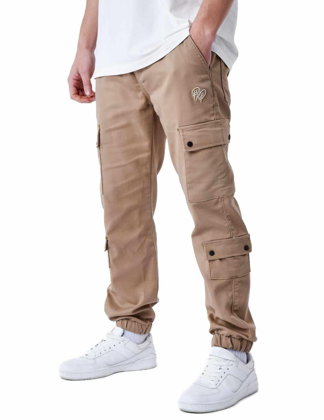 Pantalón cargo ProjectxParis camel doble bolsillo de hombre