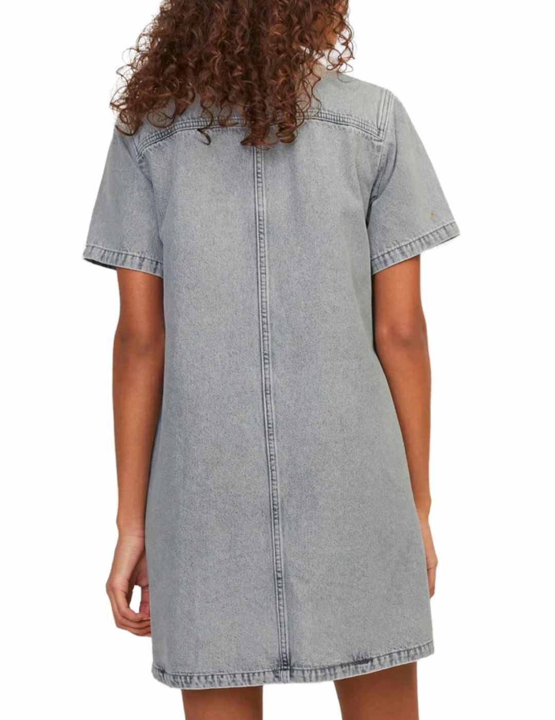 Vestido JJXX Amor denim gris corto para mujer