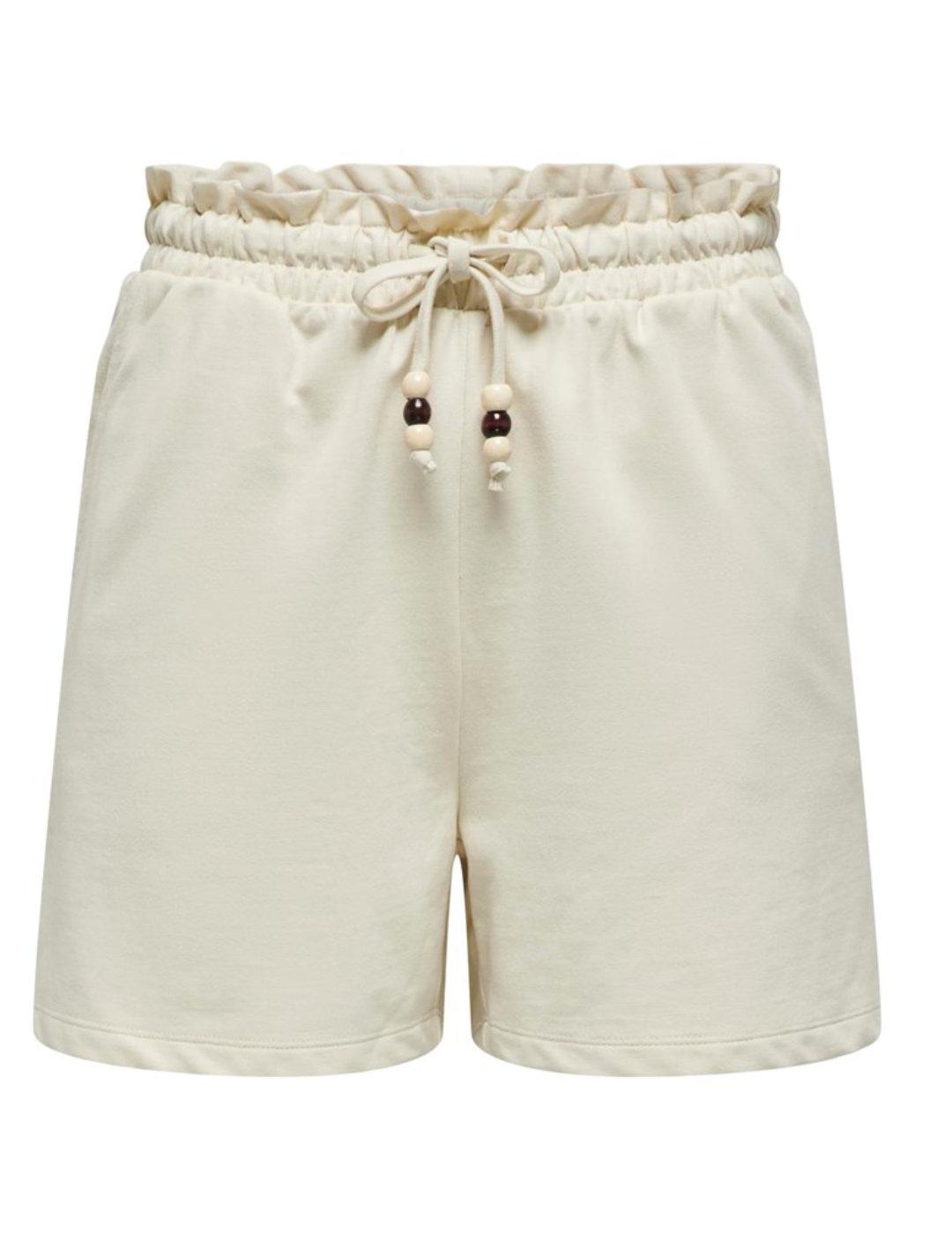 Short Only Ellie crudo de tela tiro alto para mujer