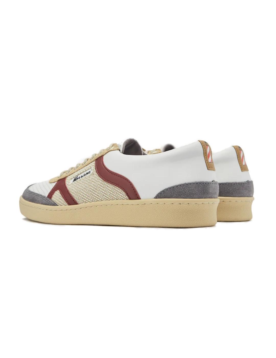 Zapatillas Morrison Heritage vainilla y roja  unisex