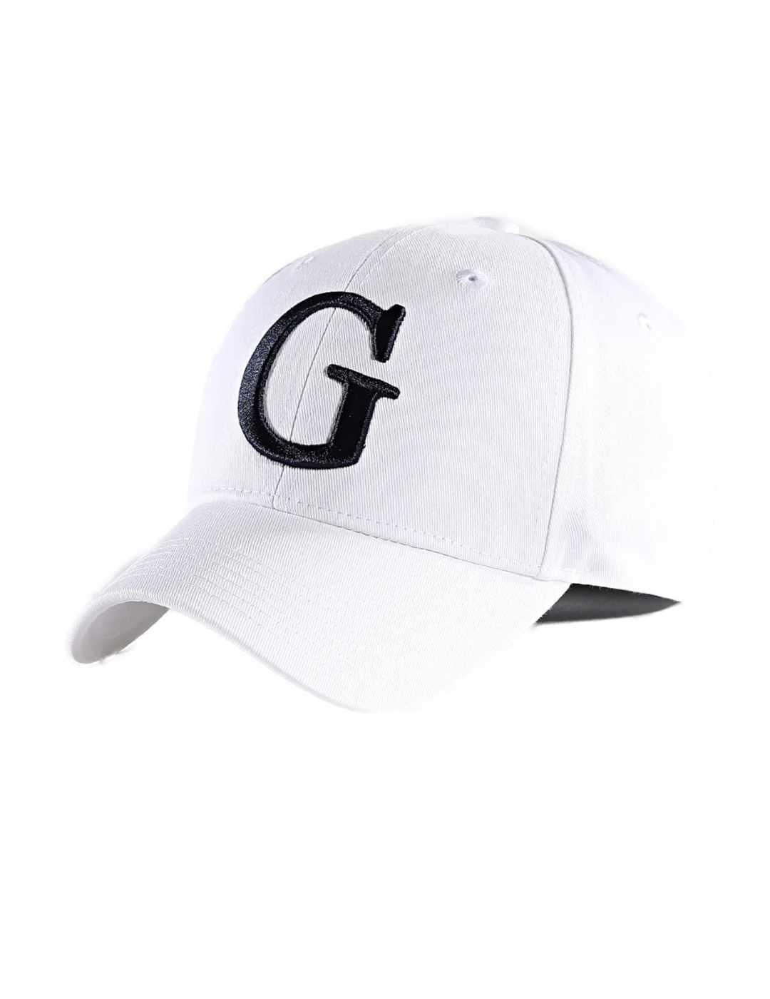 Gorra Guess 3D blanco logo azul marino para hombre